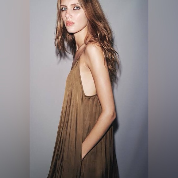 Zara COLLECTION LONG PLEATED JUMPSUIT | M NWT - Picture 11 of 16